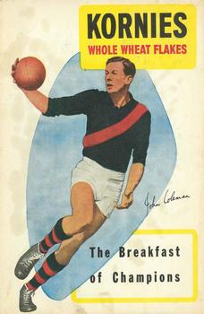 1954 Kornies Champion Footballers - The Breakfast Of Champions (Large) #NNO John Coleman Front